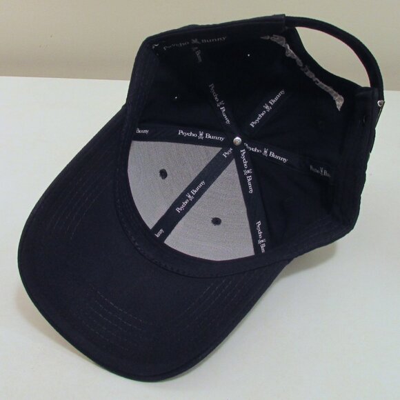 NEW Psycho Bunny navy hat with bunny skull and crossbones - Picture 6 of 7